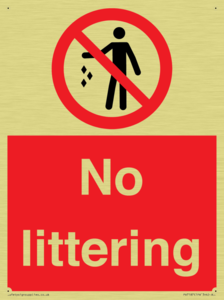 No littering